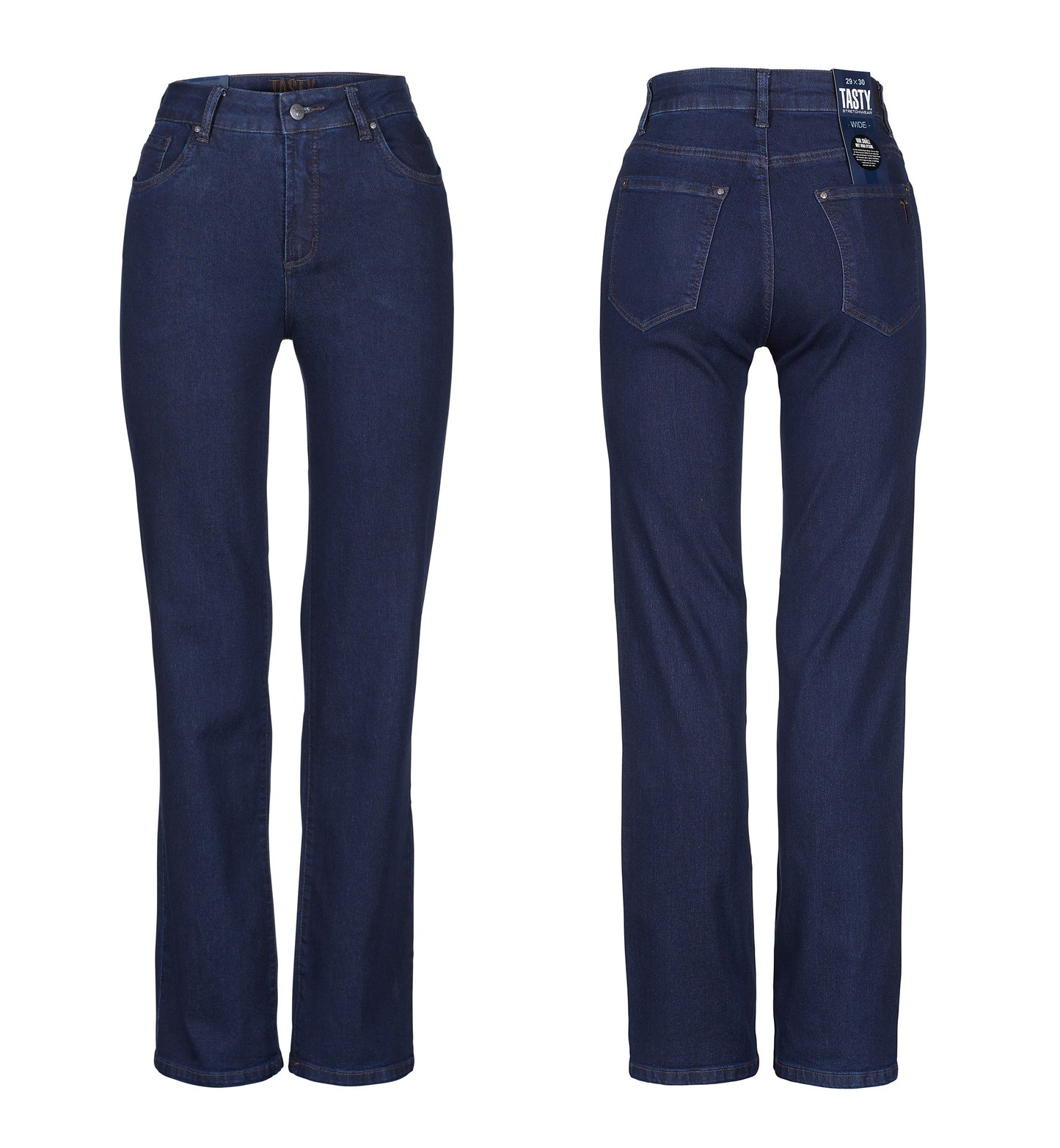 890-1910 Lift fit Wide-Emilia Stretchdenim-Blue